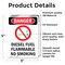 Signmission Diesel Fuel Flammable Danger Sign, Vinyl Decal, 3.5in W x 5in L, 2PK OS-2PACK-DS-D-35-V-1128 - alternate 3